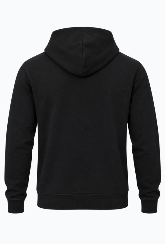 Felpa Uomo con cappuccio TOMMY HILFIGER in cotone felpato leggero Logo cucito lato cuore- NERO