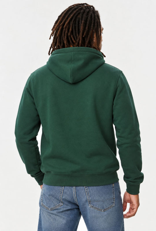 Felpa uomo Tommy Jeans Interno Felpato con cappuccio e logo frontale ricamato- VERDE BOSCO