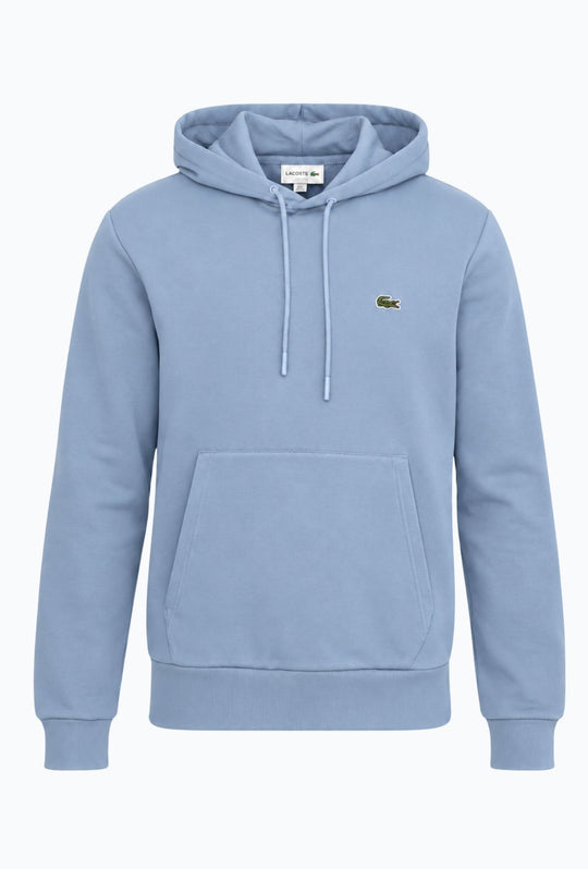 Felpa Uomo Interno felpato LACOSTE con cappuccio - AZZURRO POLVERE