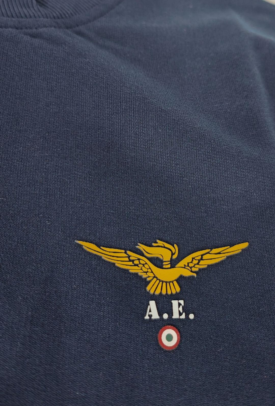 Felpa Uomo Zip Intera Aeronautica Militare- BLU NAVY