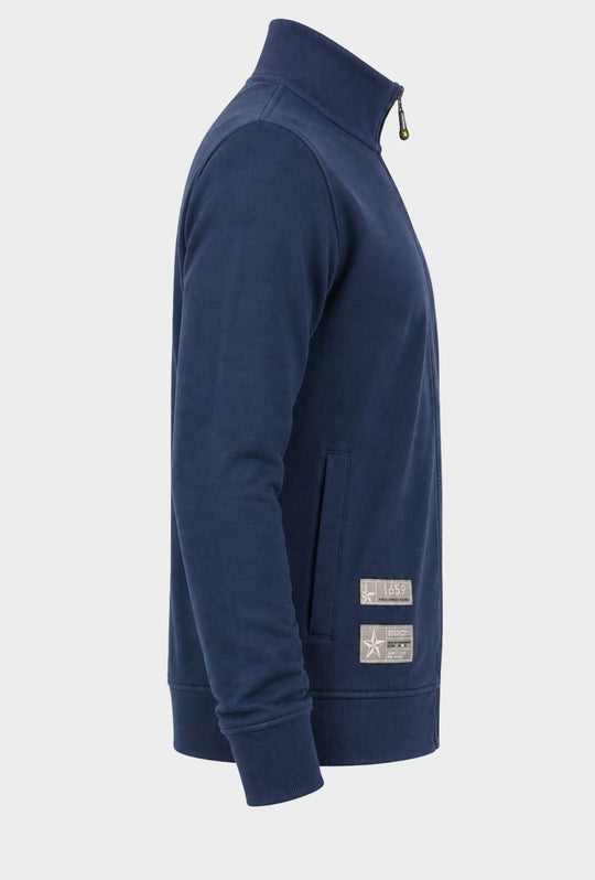 Felpa Uomo Zip Intera Aeronautica Militare- BLU NAVY