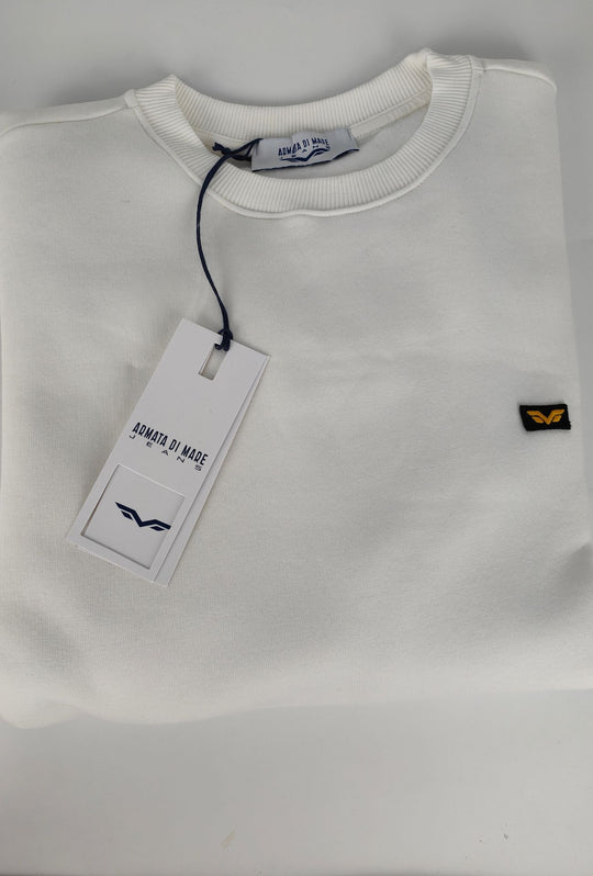 Felpa uomo Armata di Mare girocollo felpato - BIANCO