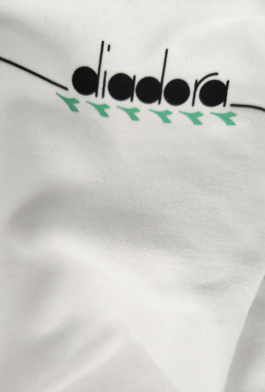 Felpa Donna DIADORA con Cappuccio in Cotone  Vestibilità Oversize- BIANCO