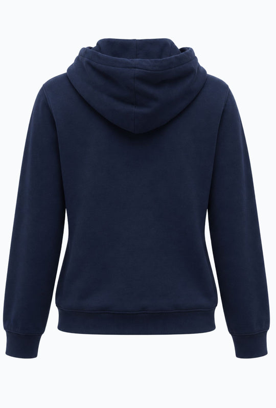 Felpa Donna Tommy Jeans in Cotone con Cappuccio Logo centrale stampato- BLU NAVY