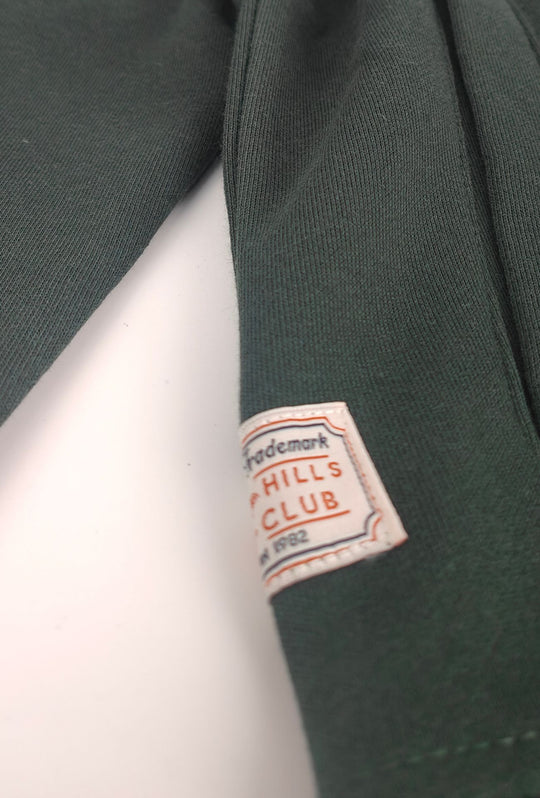 Felpa Uomo Full Zip Senza Cappuccio BEVERLY HILLS POLO CLUB Cotone felpato- VERDE BOSCO