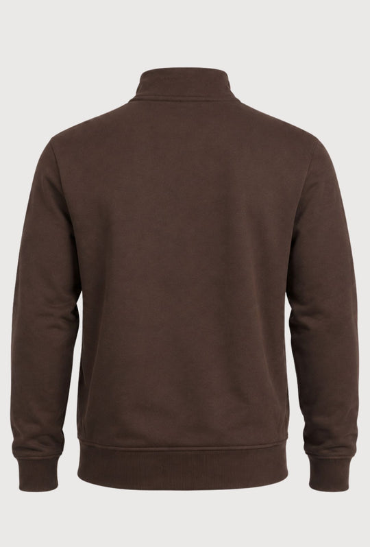 Felpa Full Zip MEED MILANO In Cotone logo Gommato Lato Cuore- CACAO
