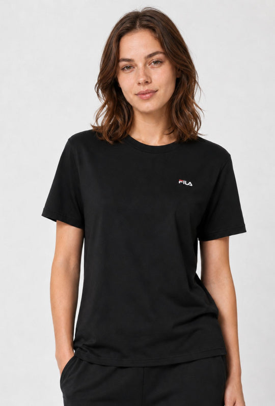 T-Shirt Donna FILA in Cotone 100% – NERO