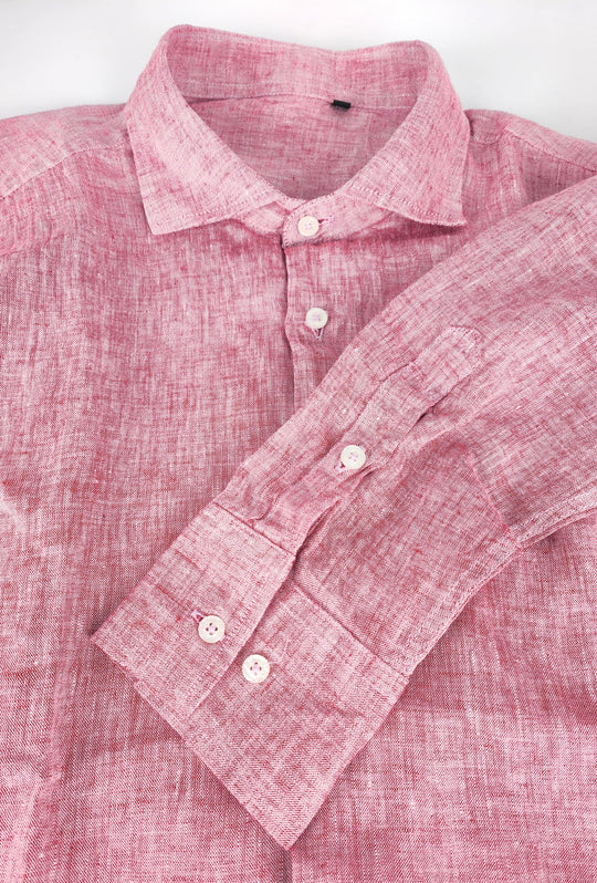 Camicia uomo 100% Lino fiammato Dresserd - BORDEAUX