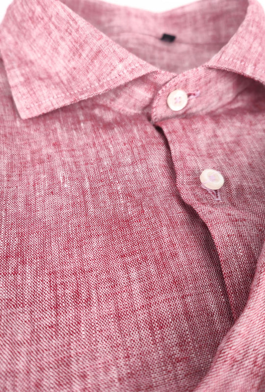 Camicia uomo 100% Lino fiammato Dresserd - BORDEAUX