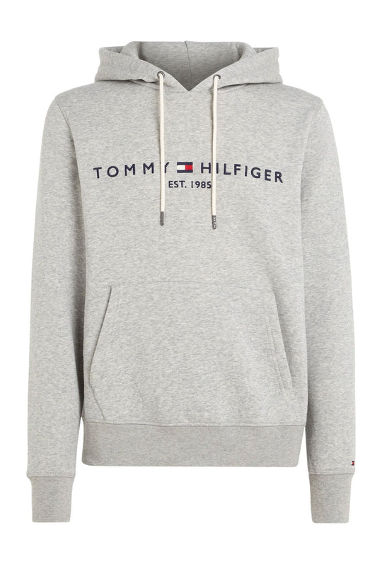 Felpa uomo Tommy Hilfiger Flex con cappuccio e logo Regular fit invernale - GRIGIO