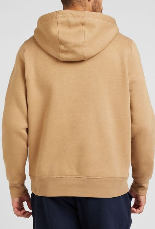 Felpa uomo Tommy Hilfiger Flex con cappuccio e logo Regular fit invernale - CAMMELLO