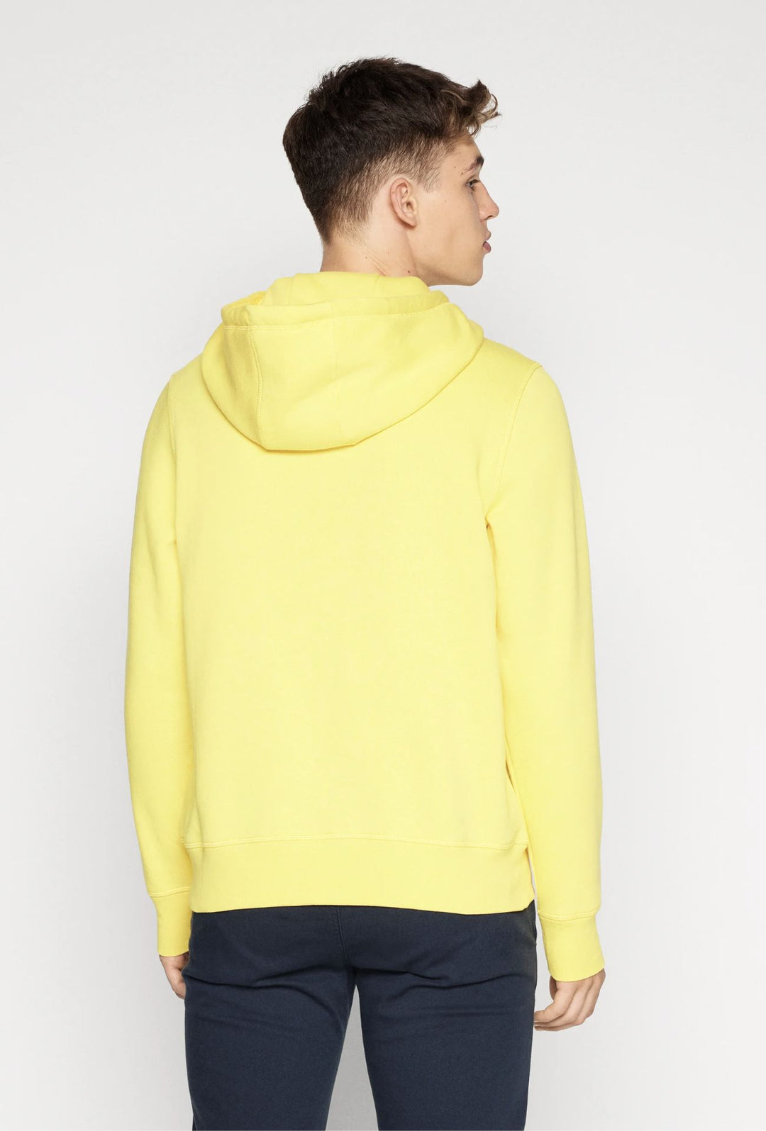 Felpa uomo Tommy Hilfiger Flex con cappuccio e logo Regular fit invernale - GIALLO