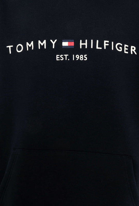 Felpa uomo Tommy Hilfiger Flex con cappuccio e logo Regular fit invernale - NERO