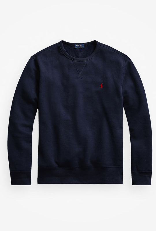 Felpa uomo Girocollo Ralph Lauren misto cotone felpata - BLU