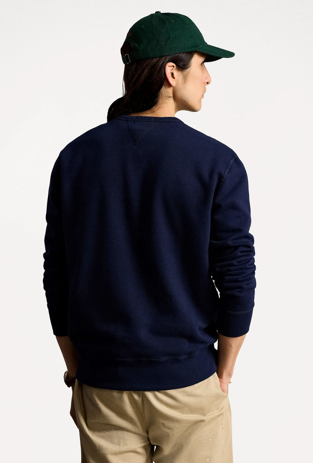 Felpa uomo Girocollo Ralph Lauren misto cotone felpata - BLU