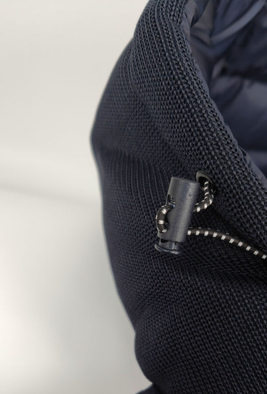 Giubbino Uomo DRESSERD con Cappuccio Smontabile e Inserti in Maglia- BLU NAVY