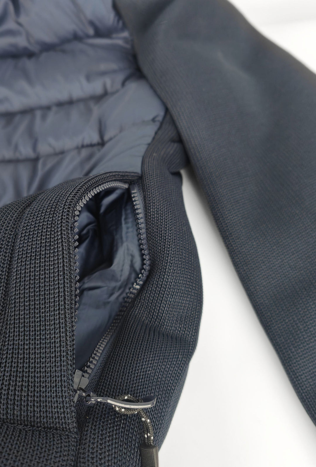 Giubbino Uomo DRESSERD con Cappuccio Smontabile e Inserti in Maglia- BLU NAVY