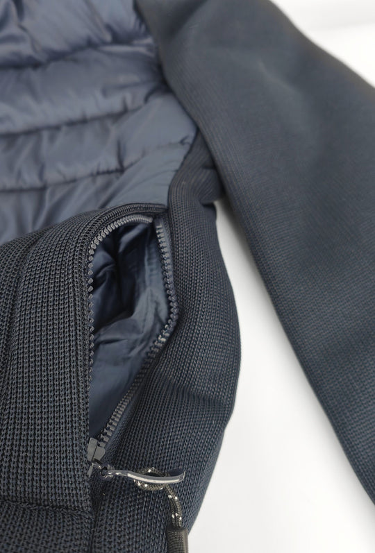 Giubbino Uomo DRESSERD con Cappuccio Smontabile e Inserti in Maglia- BLU NAVY