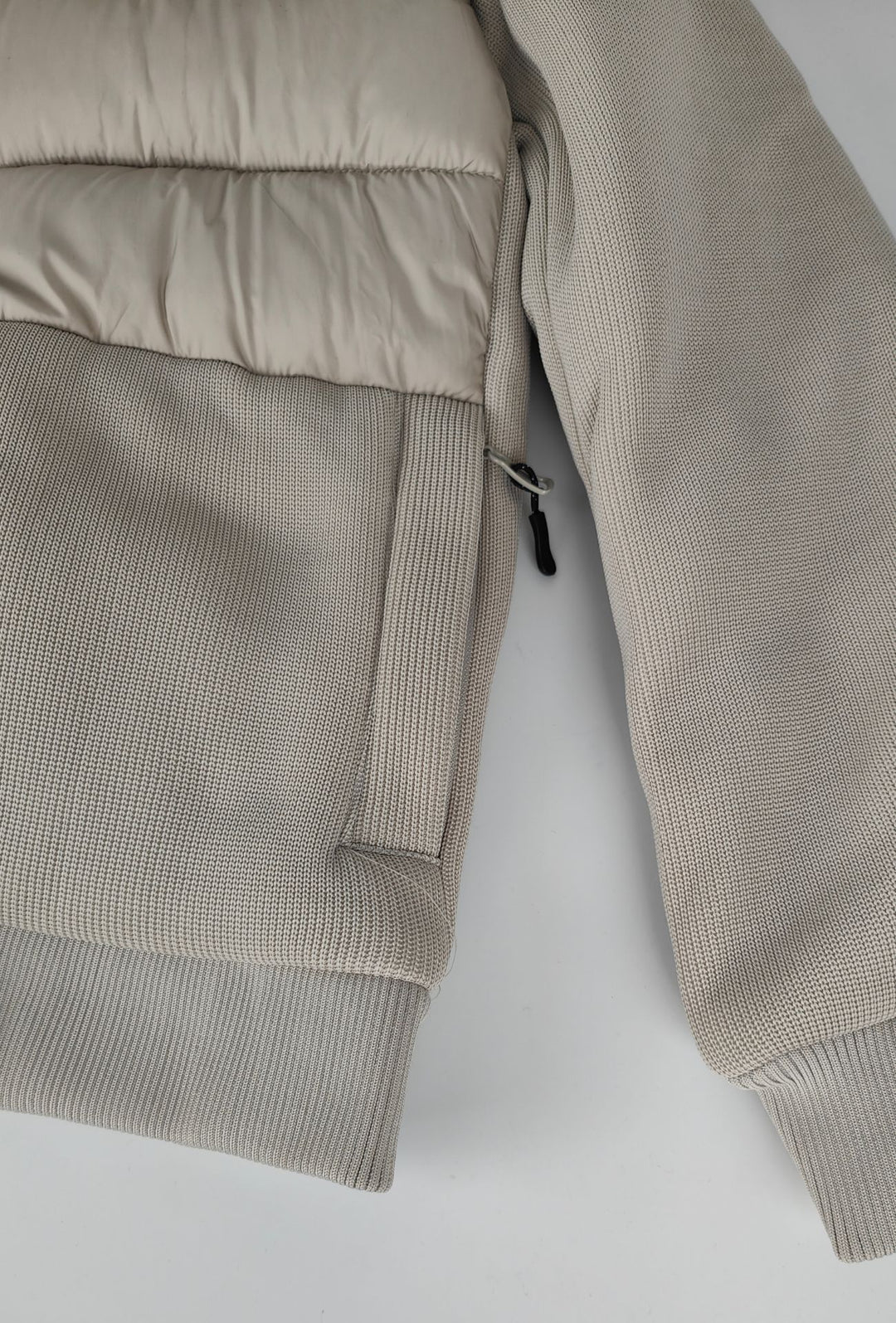Giubbino Uomo DRESSERD con Cappuccio Smontabile e Inserti in Maglia- BEIGE CHIARO