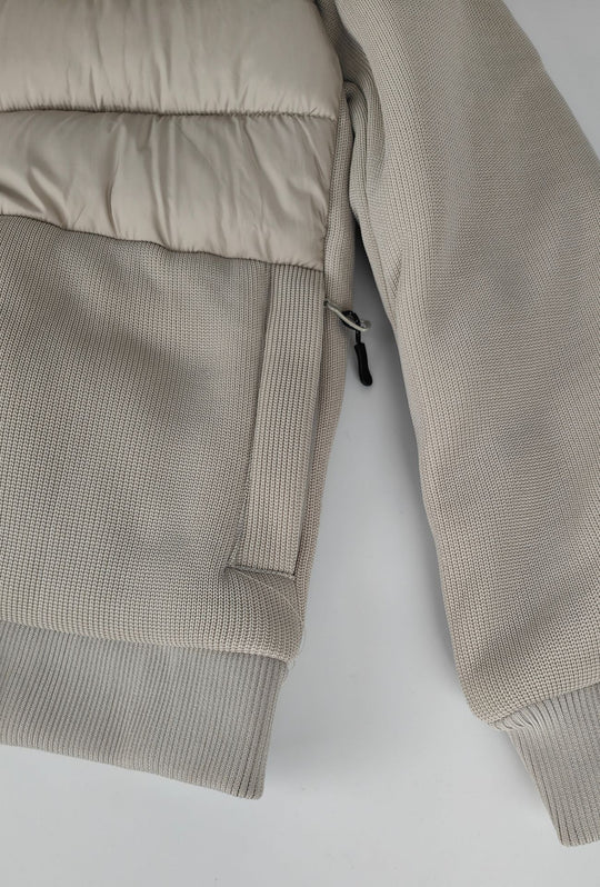 Giubbino Uomo DRESSERD con Cappuccio Smontabile e Inserti in Maglia- BEIGE CHIARO