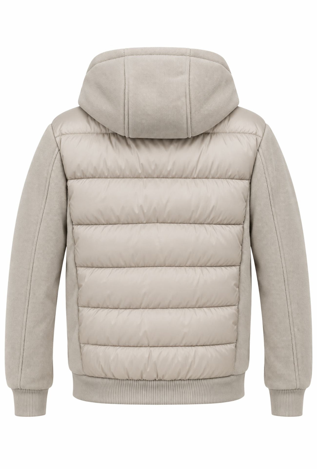Giubbino Uomo DRESSERD con Cappuccio Smontabile e Inserti in Maglia- BEIGE CHIARO