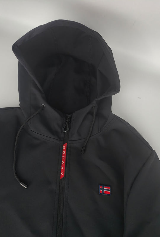 Giubbino Tecnico Uomo Norway  con Cappuccio- NERO