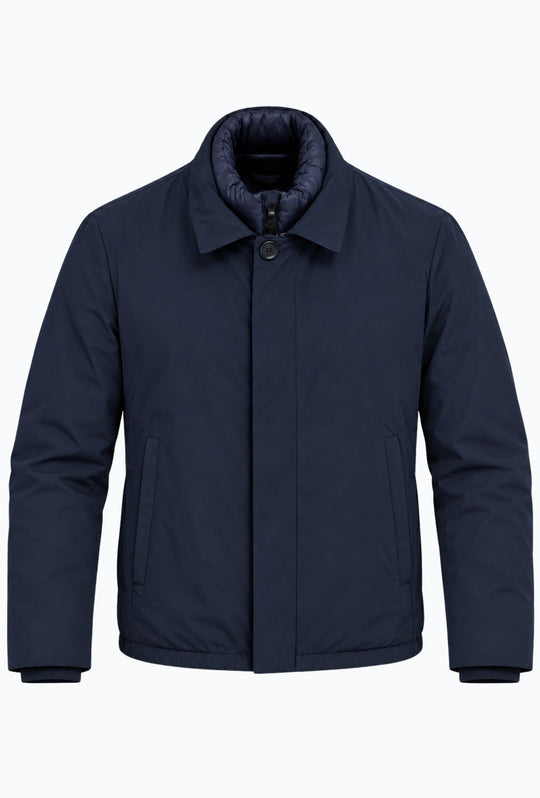 Giubbotto Uomo Tessuto Tecnico con Inserti Interni Trapuntati- BLU NAVY