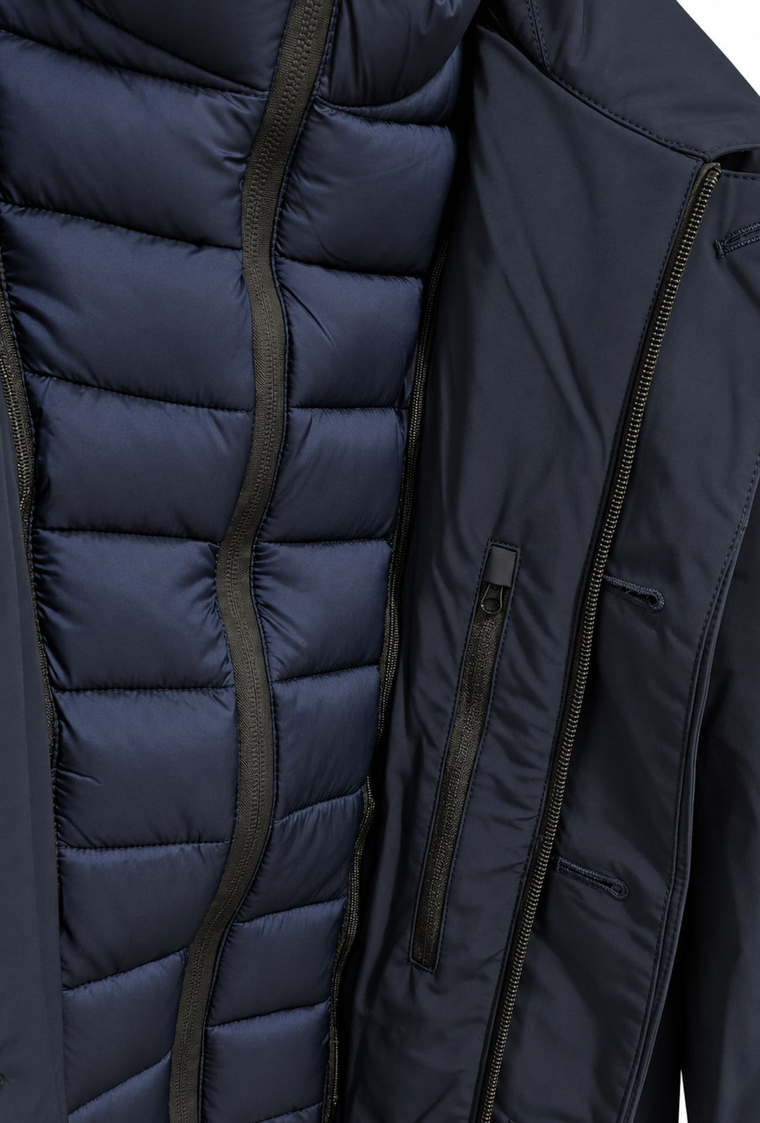 Giubbotto Uomo Tessuto Tecnico con Inserti Interni Trapuntati- BLU NAVY