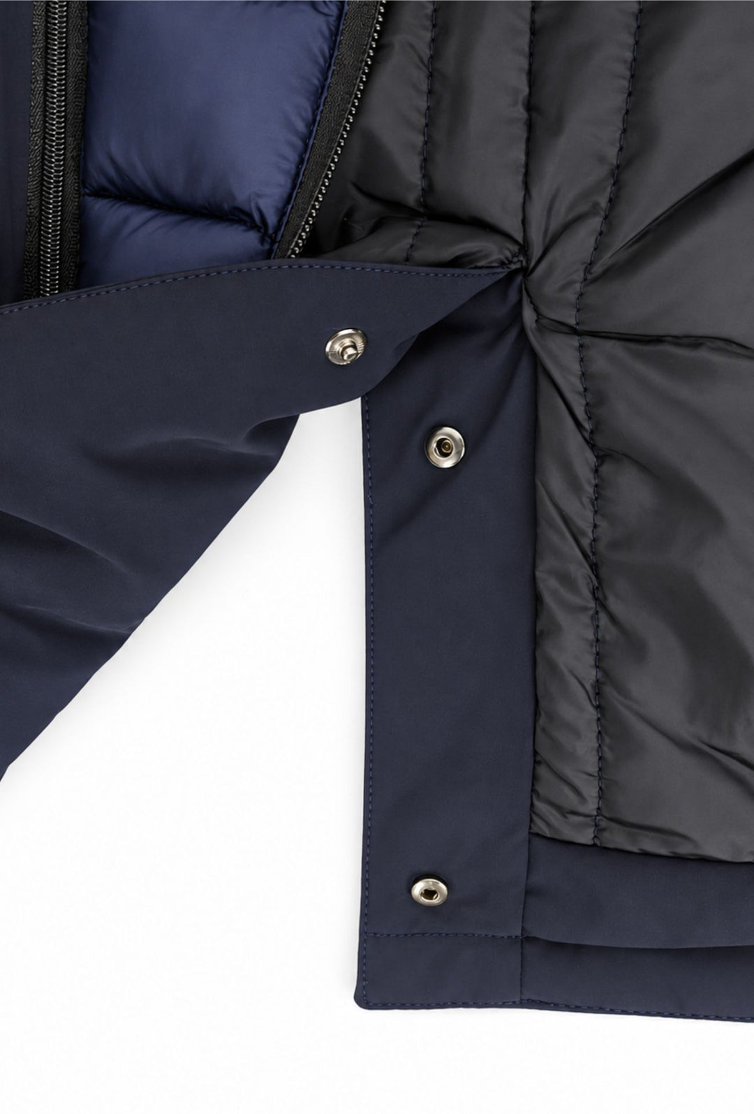 Giubbotto Uomo Tessuto Tecnico con Inserti Interni Trapuntati- BLU NAVY