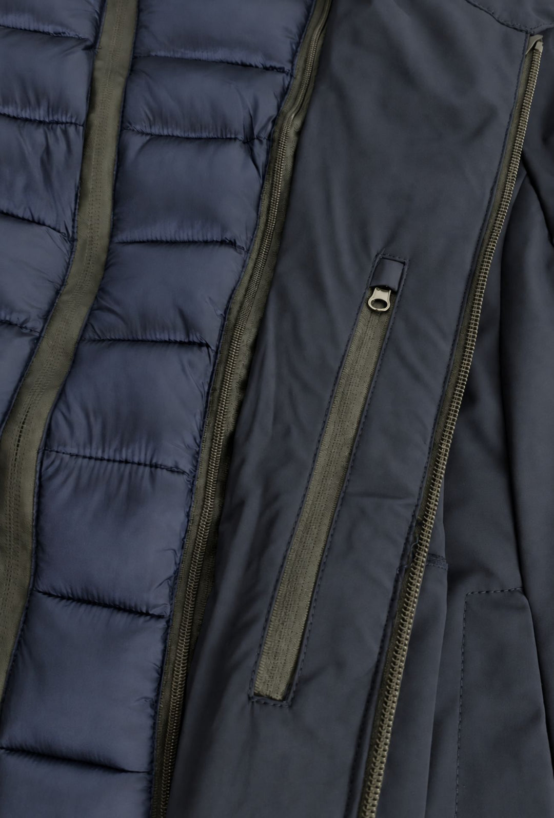 Giubbotto Uomo Tessuto Tecnico con Inserti Interni Trapuntati- BLU NAVY