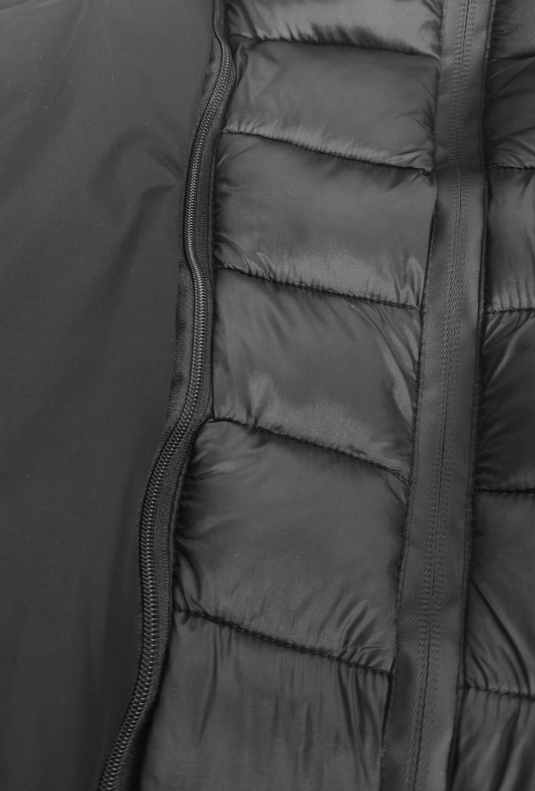 Giubbotto Uomo Tessuto Tecnico con Inserti Interni Trapuntati- NERO