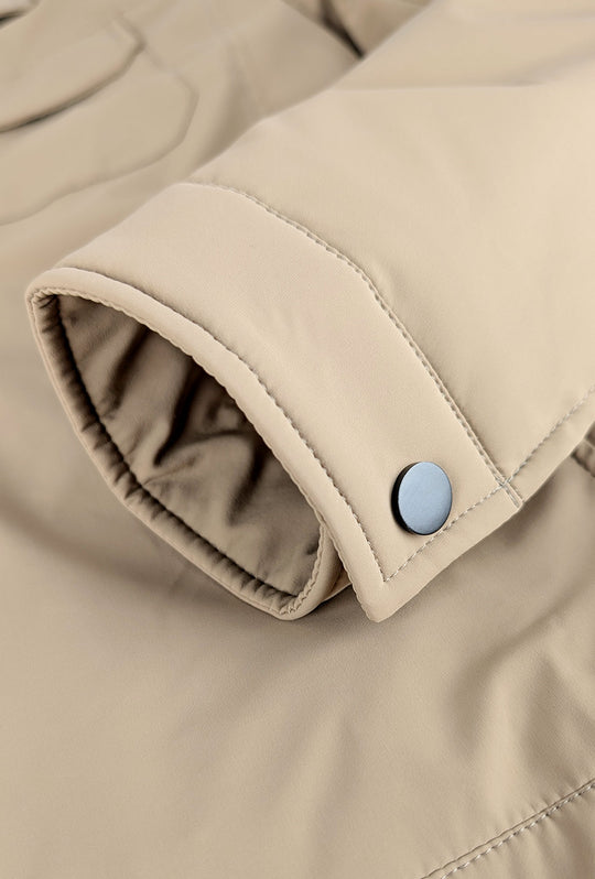 Giubbotto Uomo Dresserd con bottoni e colletto - BEIGE