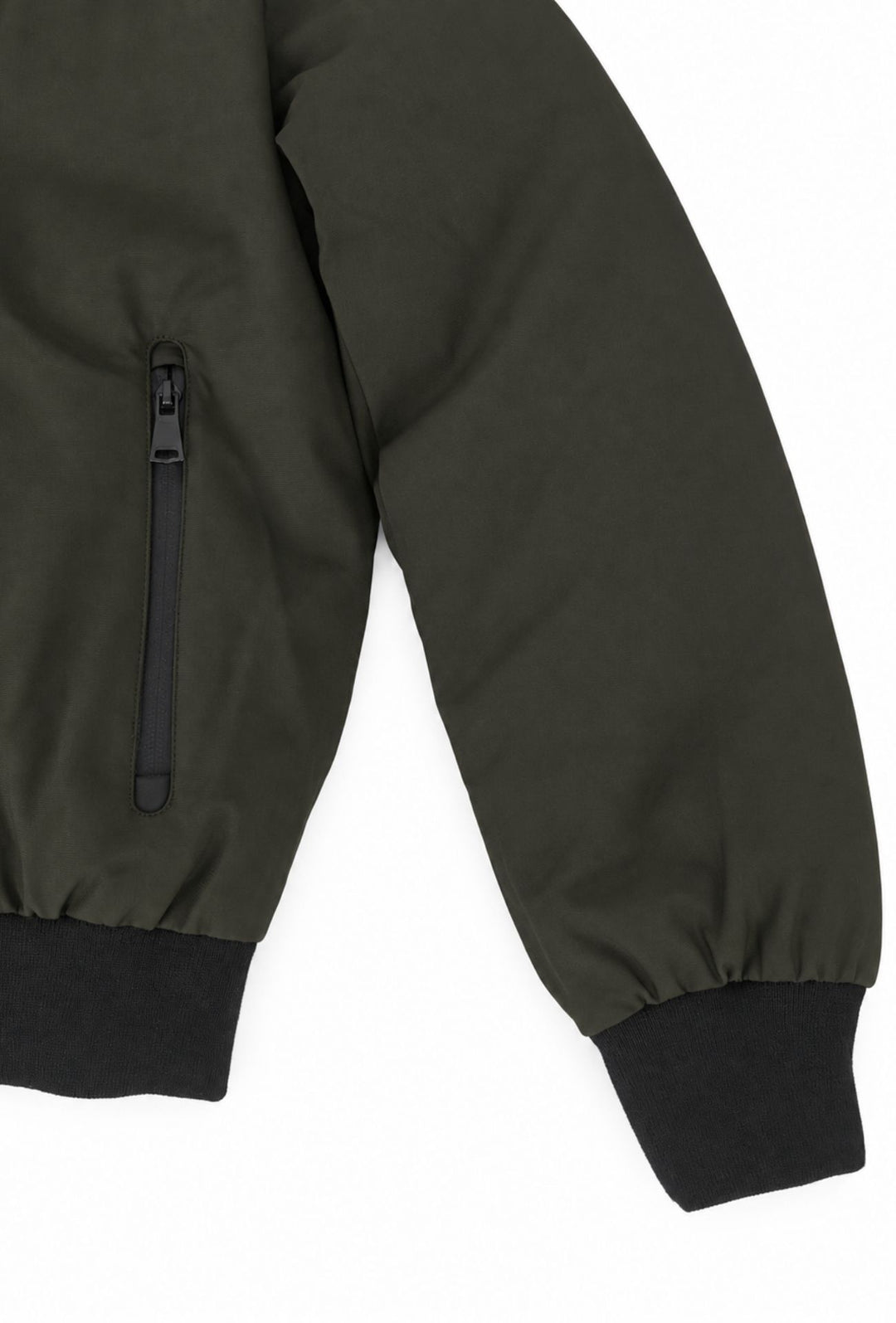 Giubbotto Uomo in Tessuto Tecnico con Cappuccio Removibile- VERDE ARMY