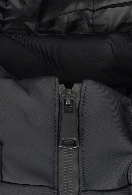 Giubbotto Uomo in Tessuto Tecnico con Cappuccio Removibile- BLU SCURO
