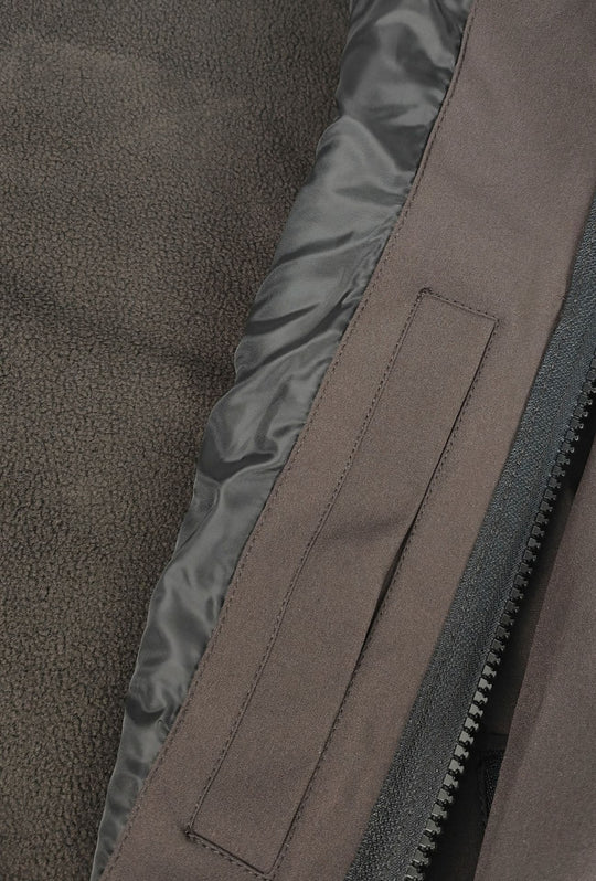 Giubbino Uomo Slim Norway Waterproof con Interno in Pile senza cappuccio- MORO