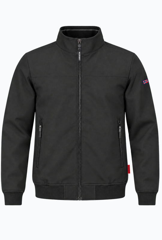 Giubbino Uomo Slim Norway Waterproof con Interno in Pile senza cappuccio  - NERO