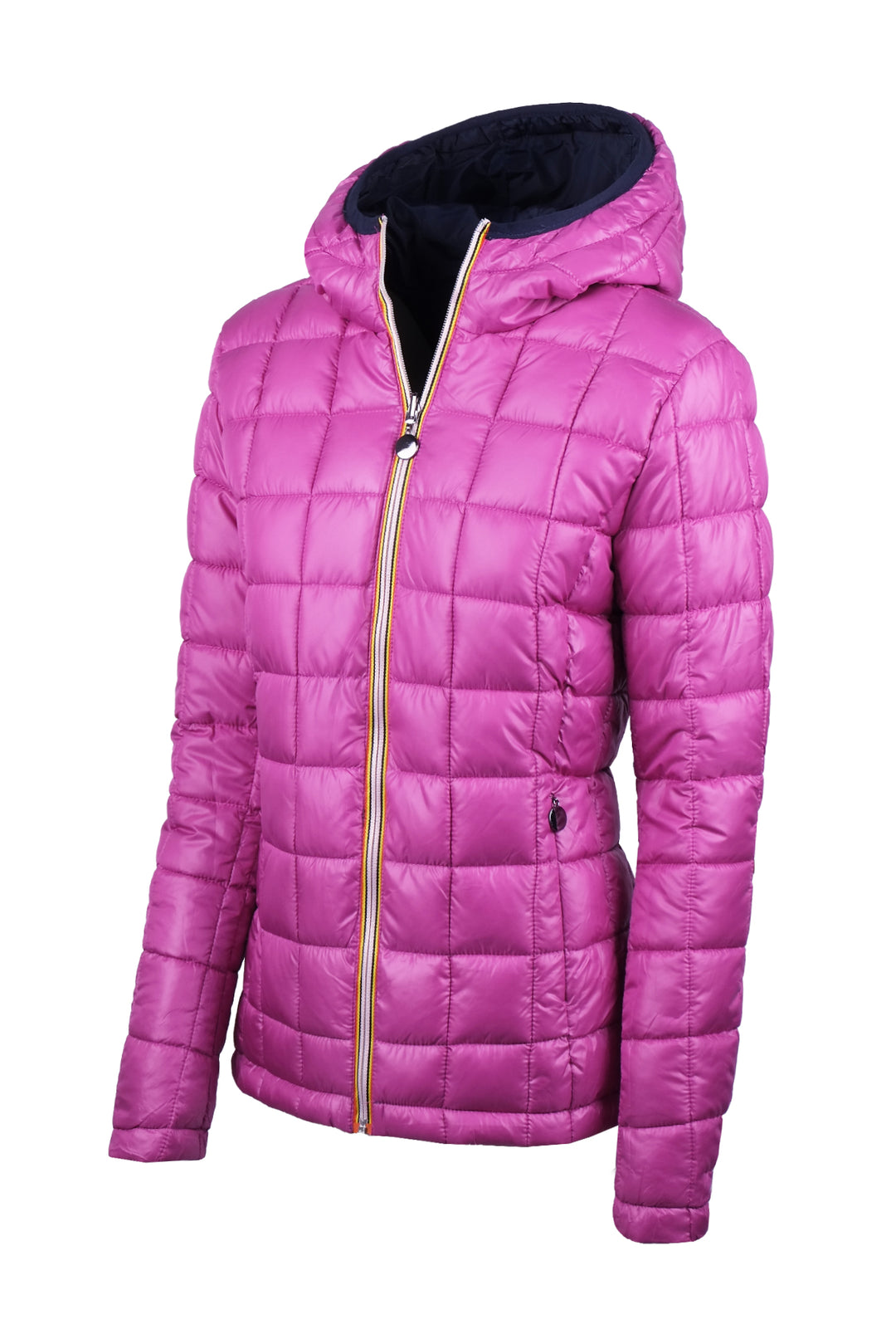 Giubbotto Donna Double Face piumino e tessuto tecnico - BLU / MAGENTA