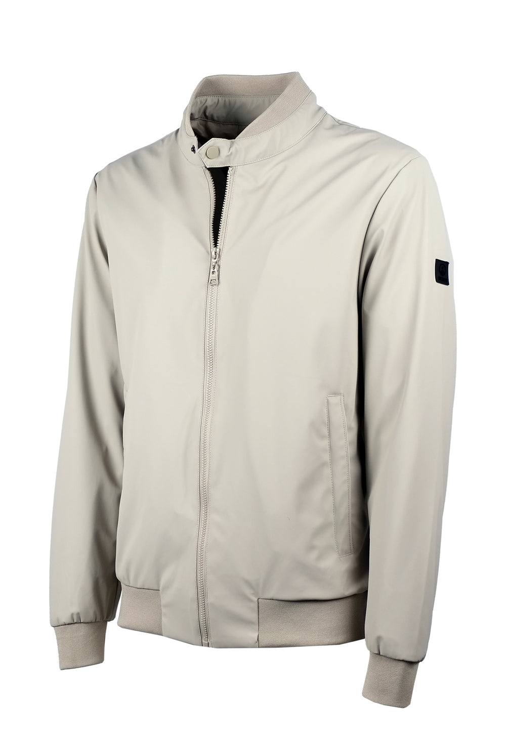 Giubbotto Uomo collo coreano Simil pelle leggero Balza in cotone Dresserd - BEIGE