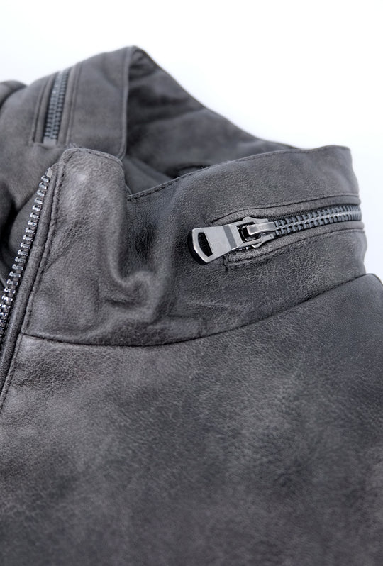 Giubbotto uomo simil pelle invernale tessuto marmorizzato Dresserd - GRIGIO