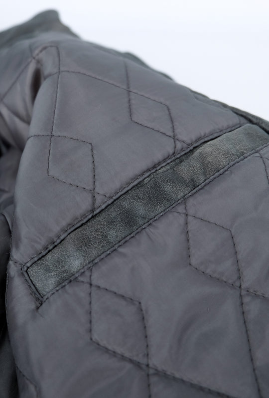 Giubbotto uomo simil pelle invernale tessuto marmorizzato Dresserd - GRIGIO