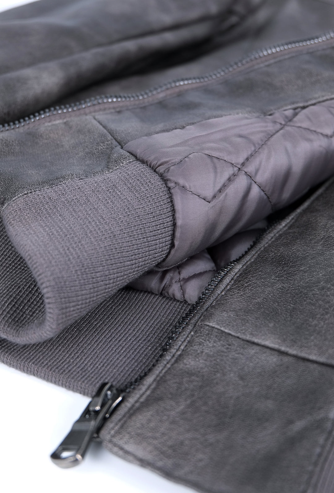 Giubbotto uomo simil pelle invernale tessuto marmorizzato Dresserd - GRIGIO
