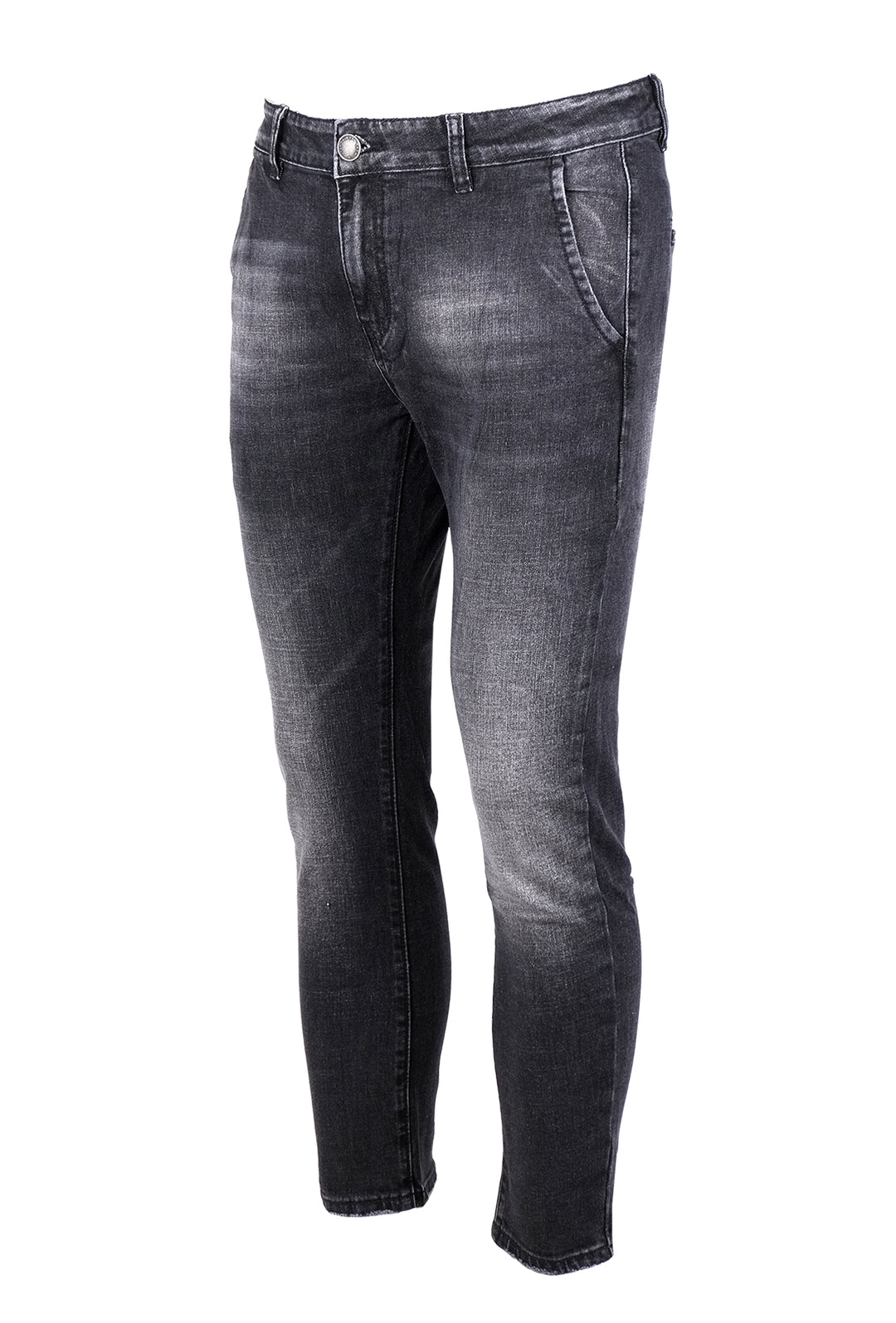 Jeans Uomo Tasca America Nero Slim Fit Gamba stretta