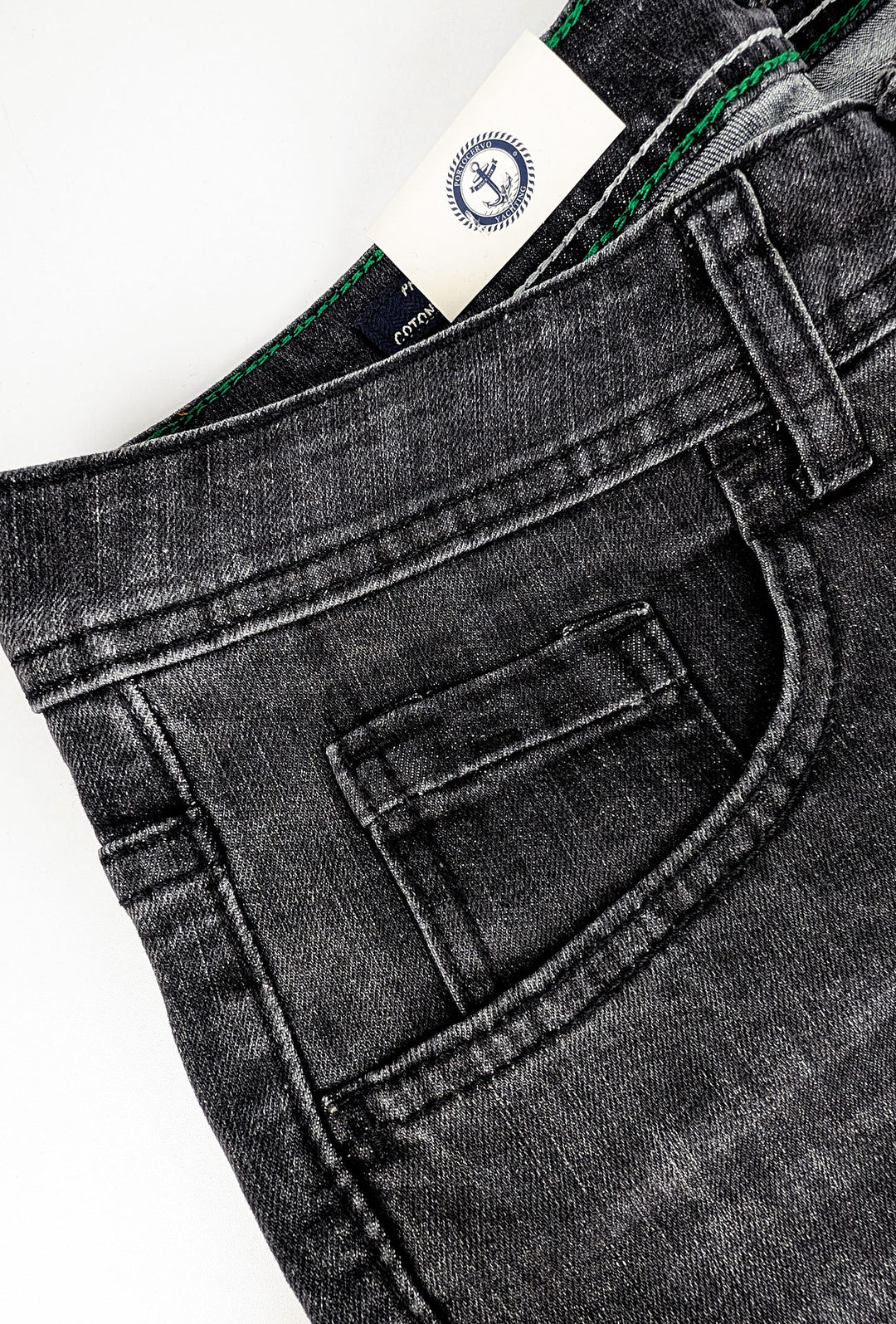 Jeans uomo Porto Cervo slim fit  Black light wash, elasticizzato