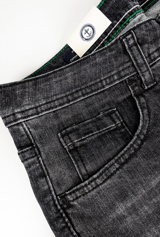 Jeans uomo Porto Cervo slim fit  Black light wash, elasticizzato