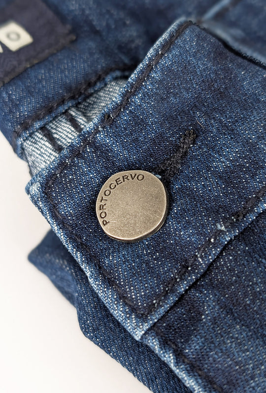Jeans Uomo Porto Cervo Perfect Fit Denim Blue Scuro con Tasca America