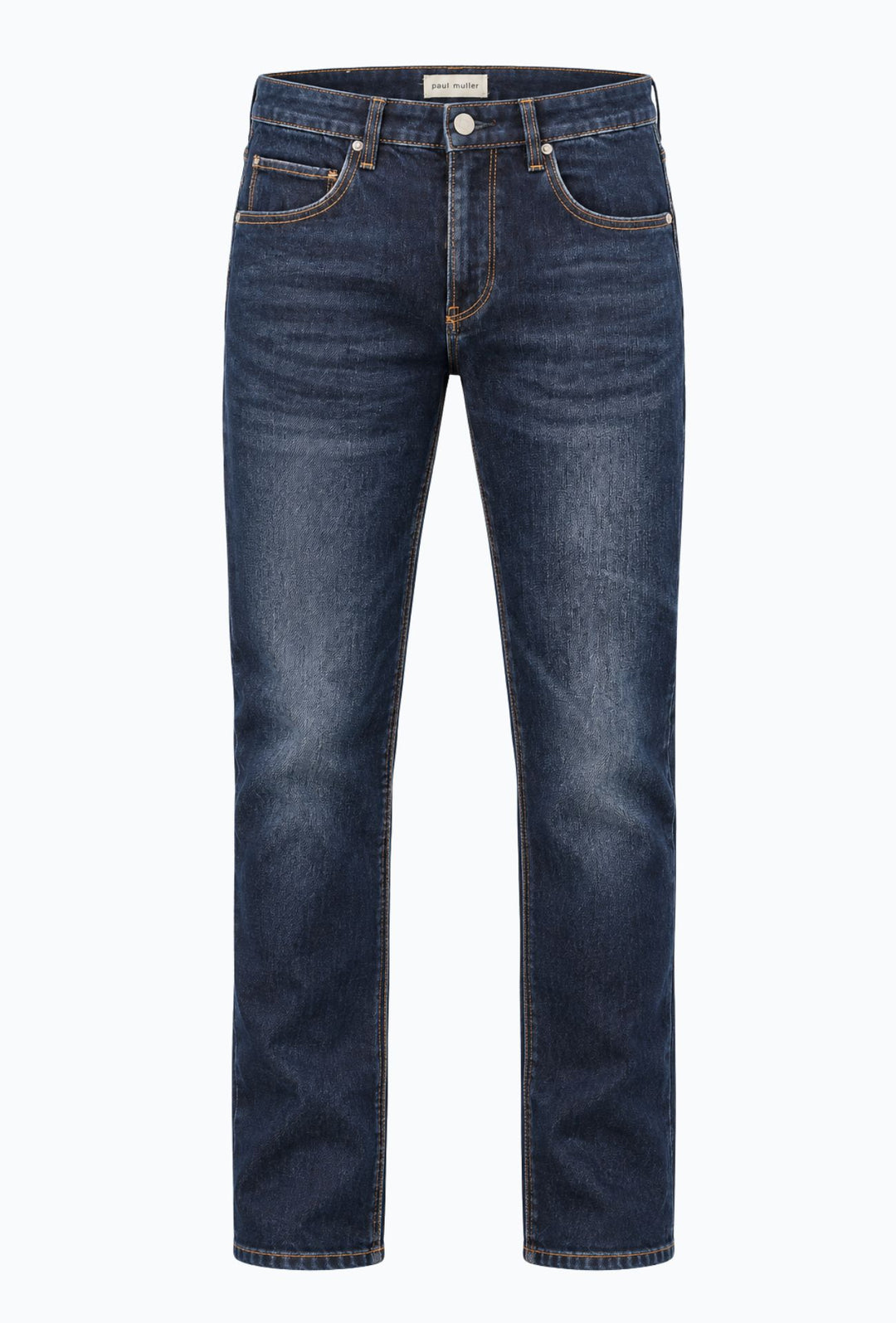 Jeans uomo  Regular Fit  5 Tasche Lavaggio Sfumato- BLU SCURO