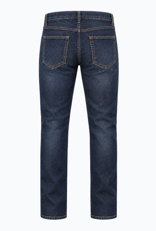 Jeans uomo  Regular Fit  5 Tasche Lavaggio Sfumato- BLU SCURO