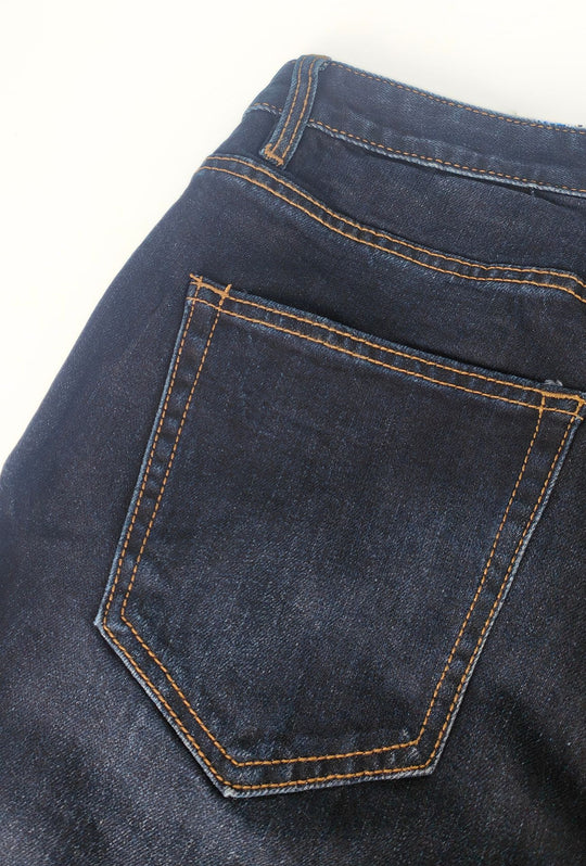 Jeans uomo  Regular Fit  5 Tasche Lavaggio Sfumato- BLU SCURO