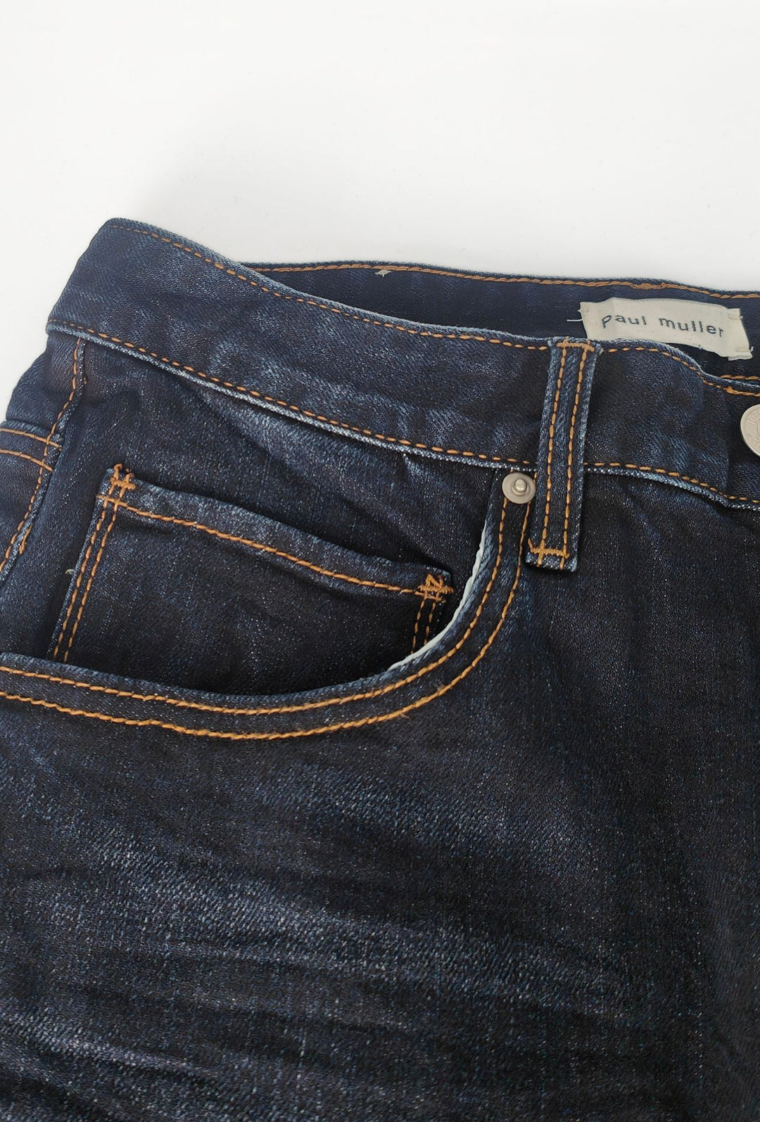Jeans uomo  Regular Fit  5 Tasche Lavaggio Sfumato- BLU SCURO