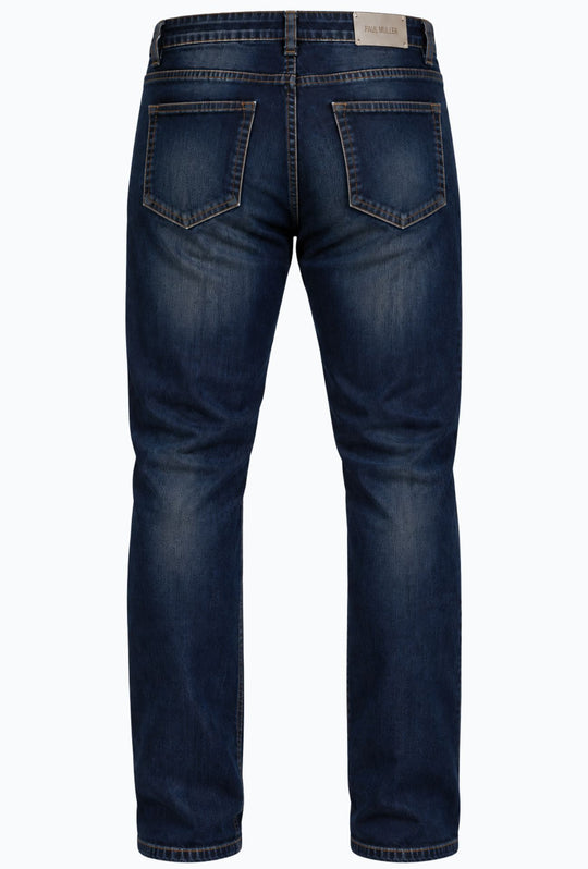 Jeans Uomo Regular Fit Effetto Sfumato DRESSERD 5 tasche – LAVAGGIO BLU SCURO